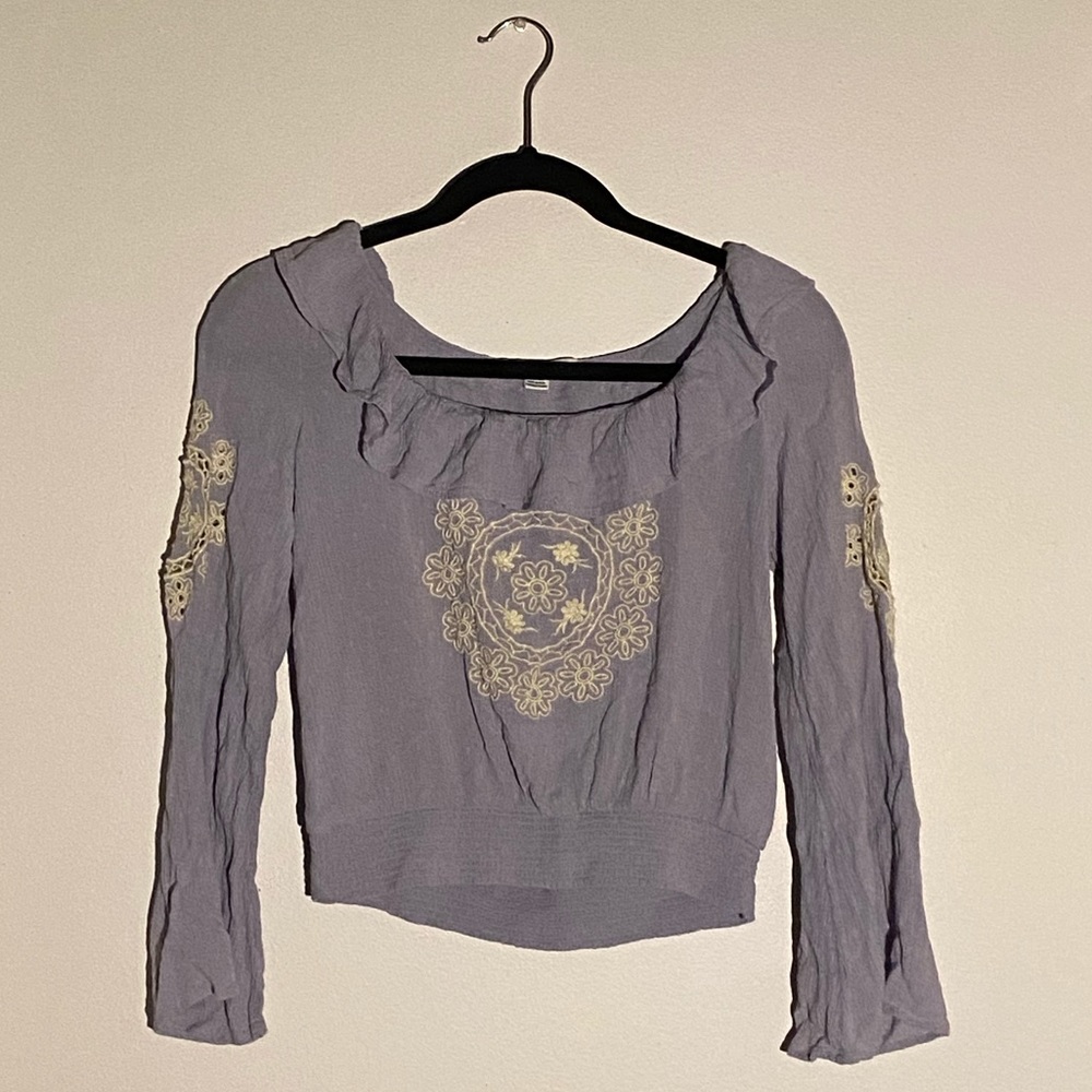 Cropped boho American Eagle top